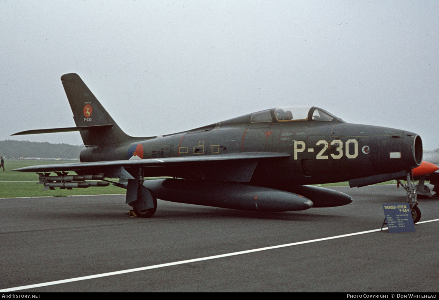 Aircraft Photo of P-230 / 53-6726 | Republic F-84F Thunderstreak | Netherlands - Air Force | AirHistory.net #638218