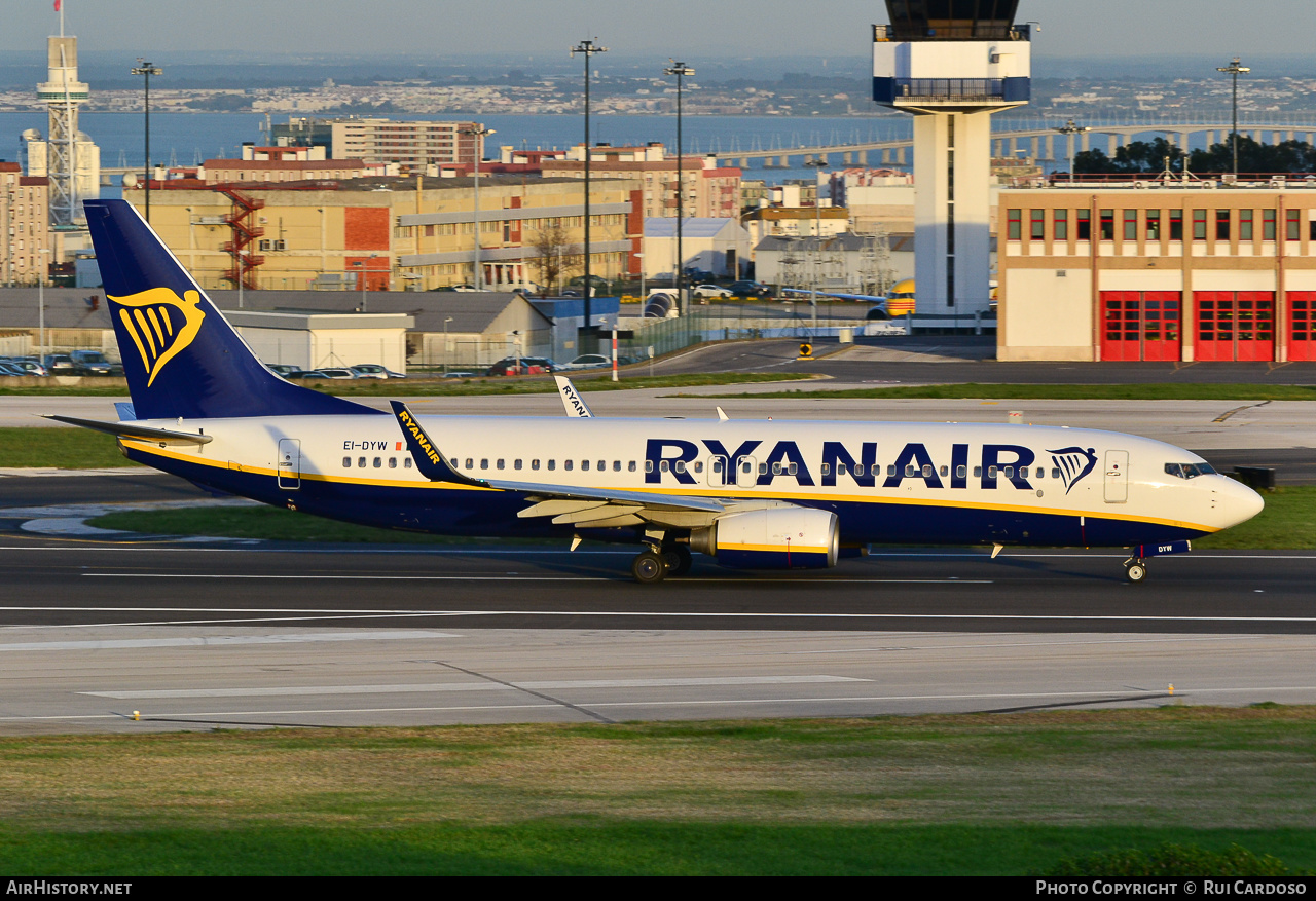 Aircraft Photo of EI-DYW | Boeing 737-8AS | Ryanair | AirHistory.net #638238