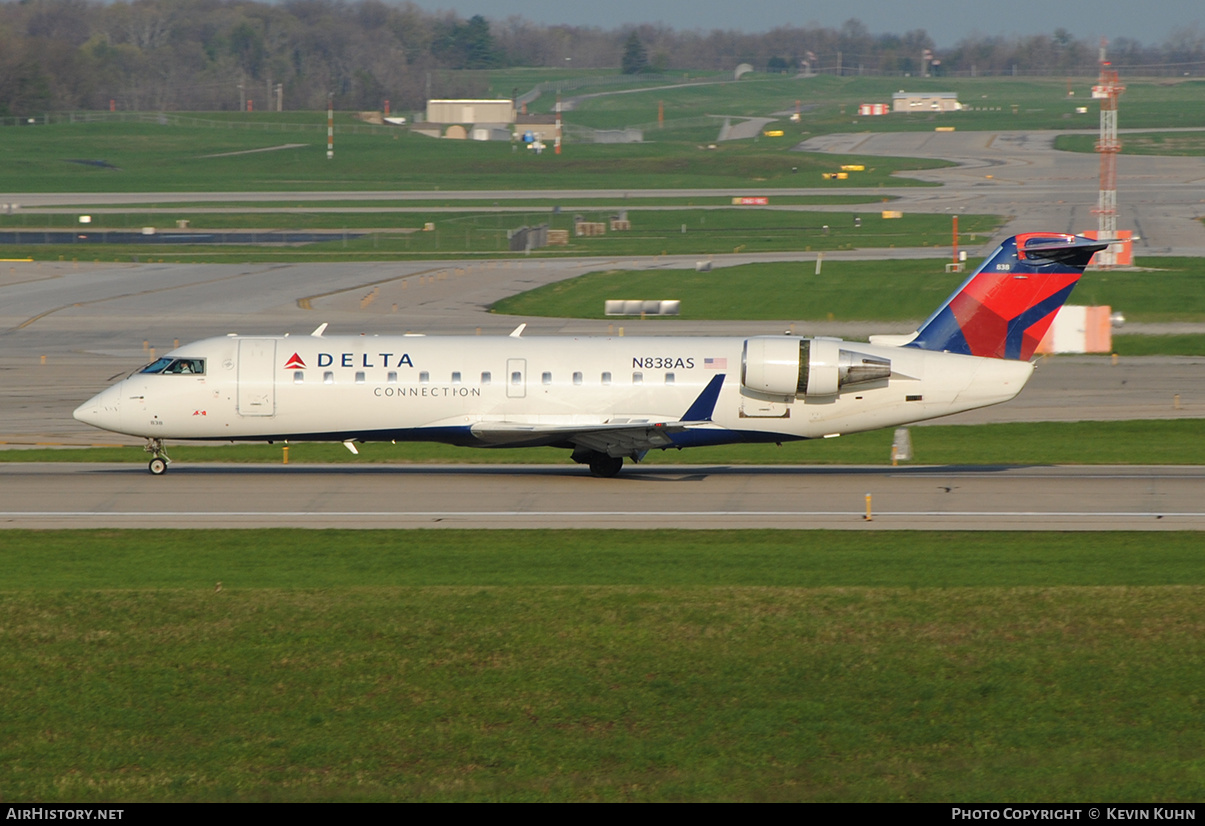 Aircraft Photo of N838AS | Bombardier CRJ-200ER (CL-600-2B19) | Delta Connection | AirHistory.net #638300