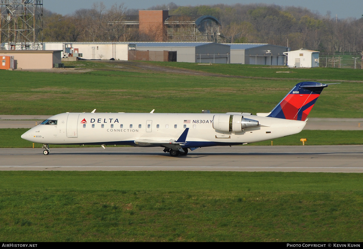 Aircraft Photo of N830AY | Bombardier CRJ-200ER (CL-600-2B19) | Delta Connection | AirHistory.net #638417
