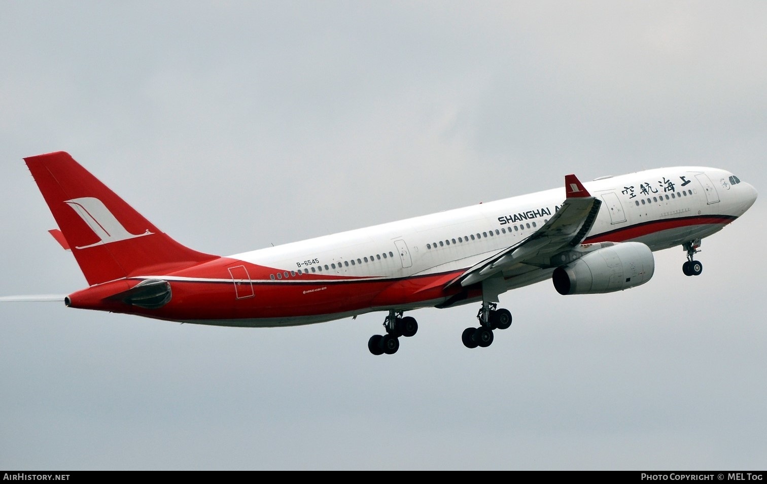 Aircraft Photo of B-6545 | Airbus A330-243 | Shanghai Airlines | AirHistory.net #638456