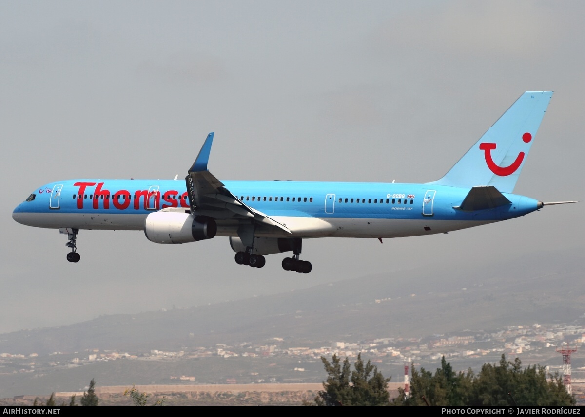 Aircraft Photo of G-OOBG | Boeing 757-236 | Thomson Airways | AirHistory.net #638536