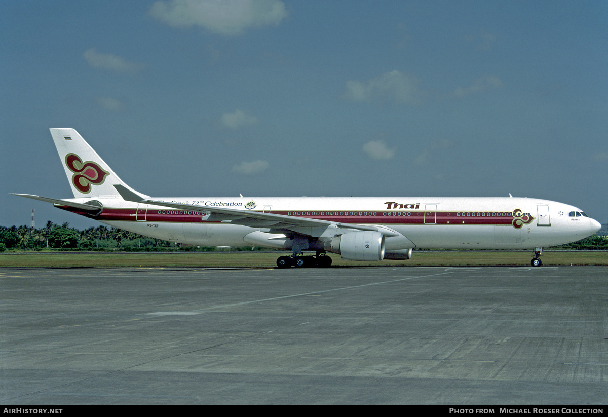 Aircraft Photo of HS-TEF | Airbus A330-321 | Thai Airways International | AirHistory.net #638583