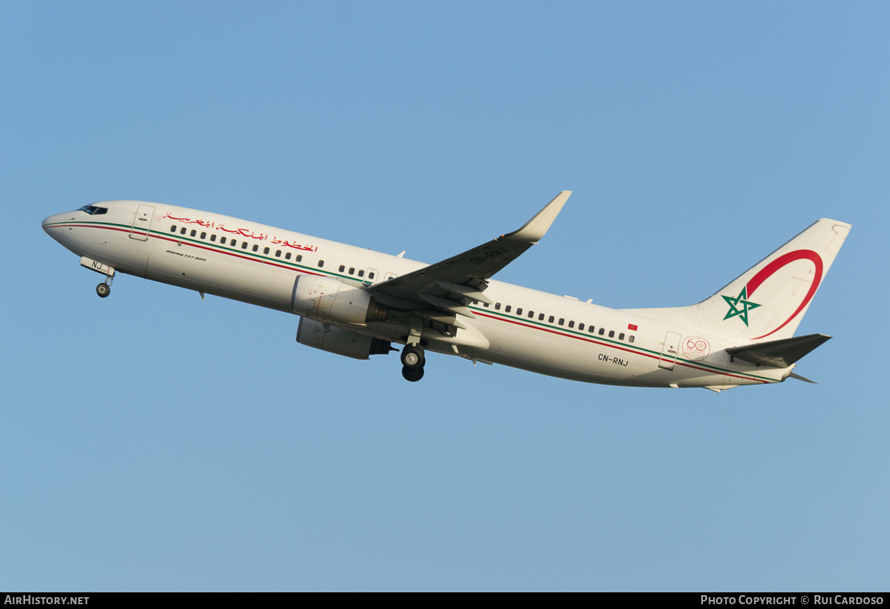 Aircraft Photo of CN-RNJ | Boeing 737-8B6 | Royal Air Maroc - RAM | AirHistory.net #638640