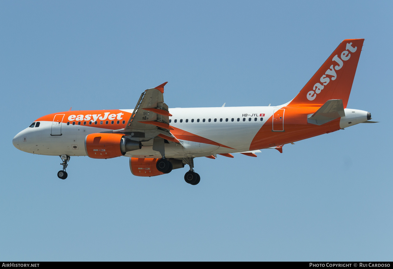 Aircraft Photo of HB-JYL | Airbus A319-111 | EasyJet | AirHistory.net #638645