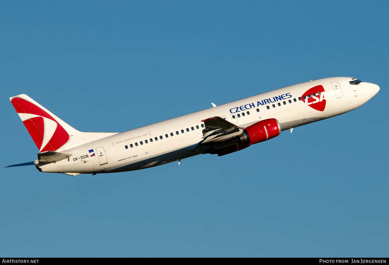 Aircraft Photo of OK-DGN | Boeing 737-45S | ČSA - Czech Airlines | AirHistory.net #638761