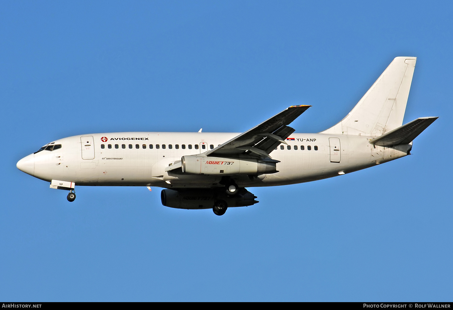 Aircraft Photo of YU-ANP | Boeing 737-2K3/Adv | Aviogenex | AirHistory.net #638780