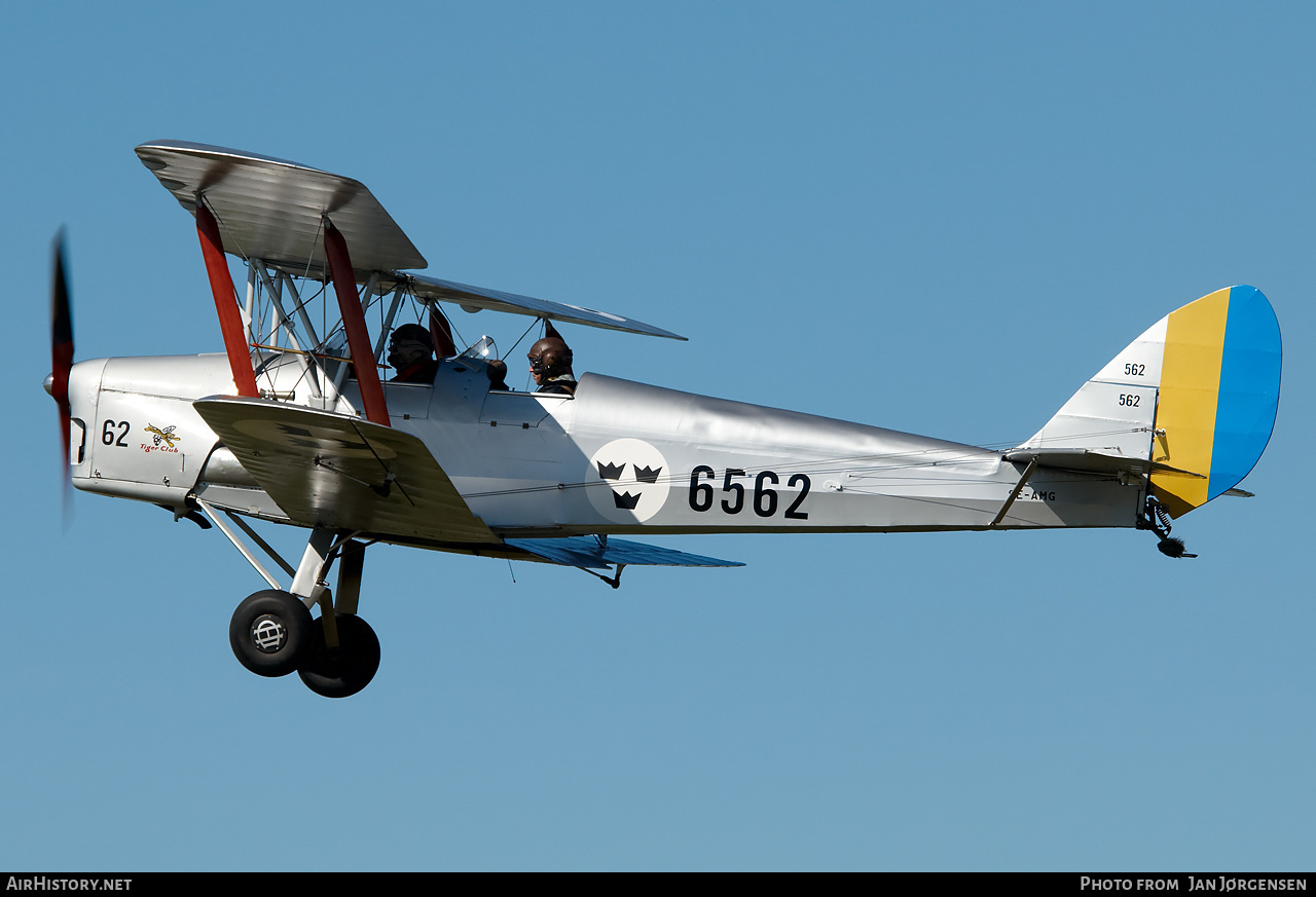 Aircraft Photo of SE-AMG / 6550 | De Havilland D.H. 82A Tiger Moth II | Sweden - Air Force | AirHistory.net #638793