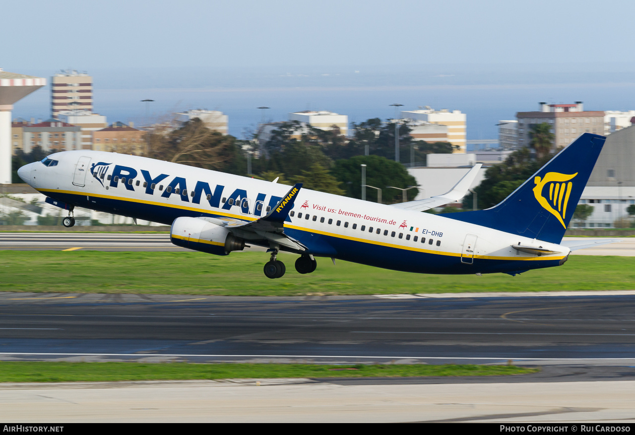 Aircraft Photo of EI-DHB | Boeing 737-8AS | Ryanair | AirHistory.net #638812