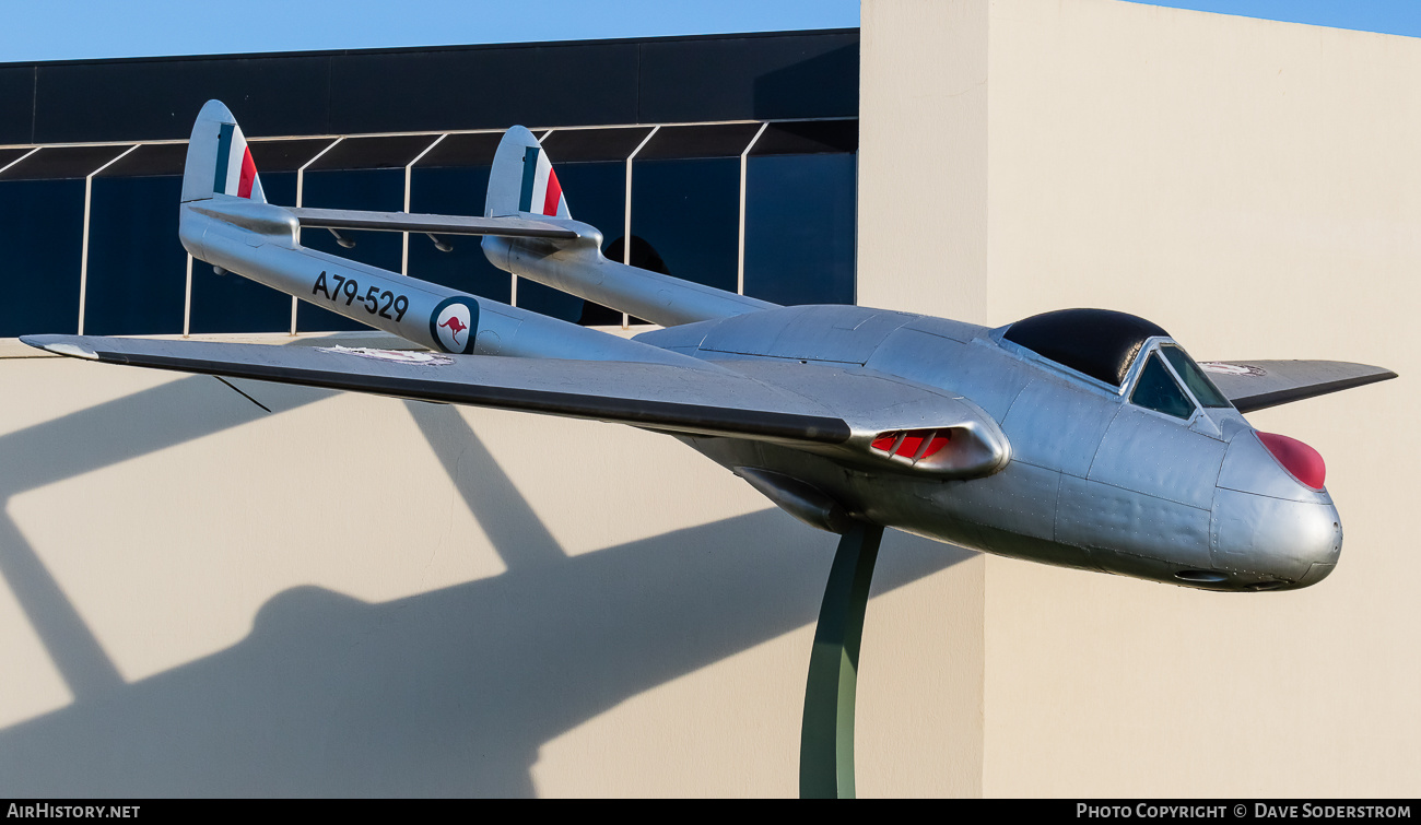 Aircraft Photo of A79-529 | De Havilland D.H. 100 Vampire F30 | Australia - Air Force | AirHistory.net #639007