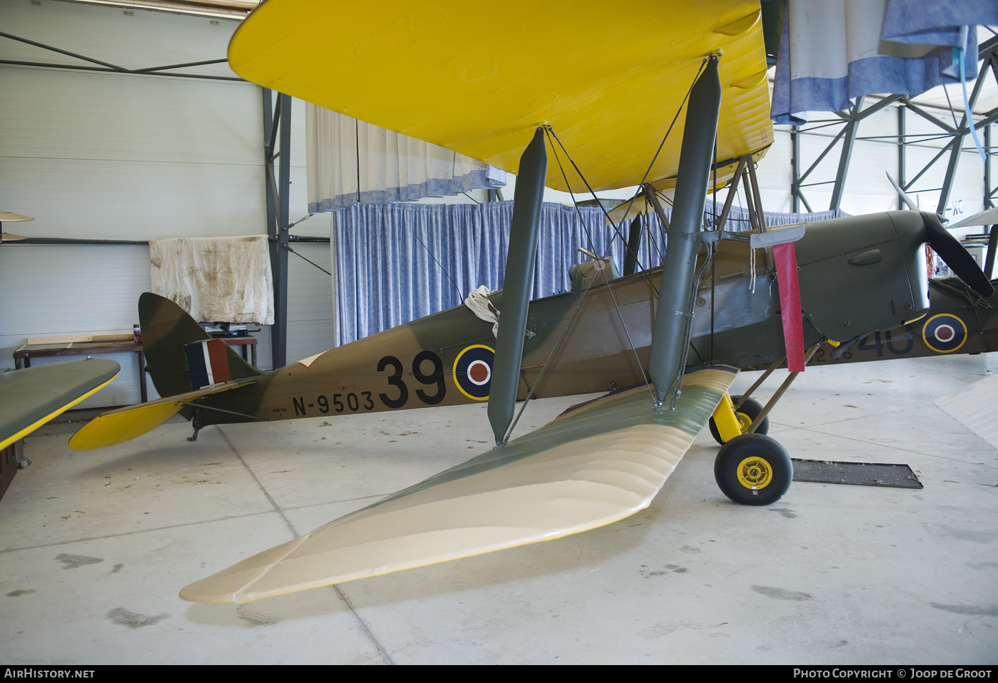Aircraft Photo of G-ANFP / N9503 | De Havilland D.H. 82A Tiger Moth | UK - Air Force | AirHistory.net #639023