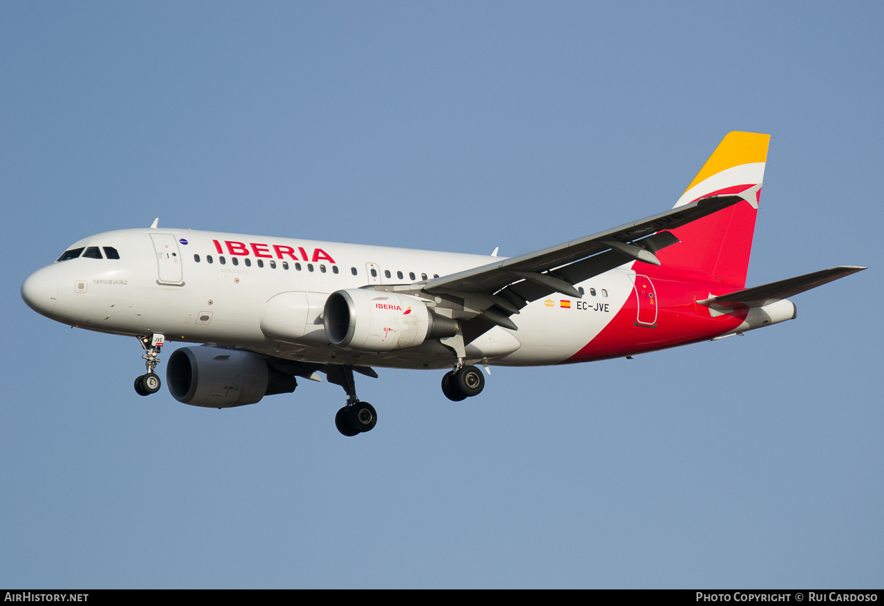 Aircraft Photo of EC-JVE | Airbus A319-111 | Iberia | AirHistory.net #639046