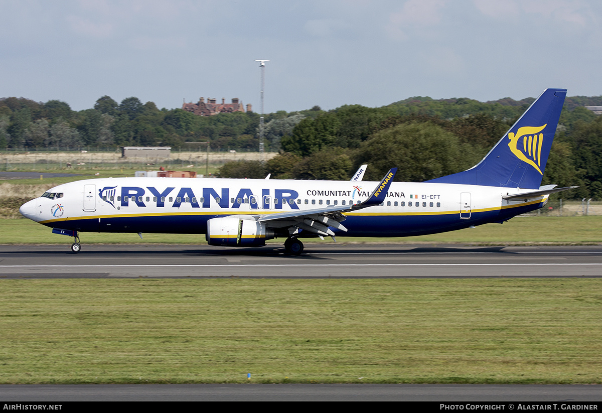 Aircraft Photo of EI-EFT | Boeing 737-8AS | Ryanair | AirHistory.net #639341