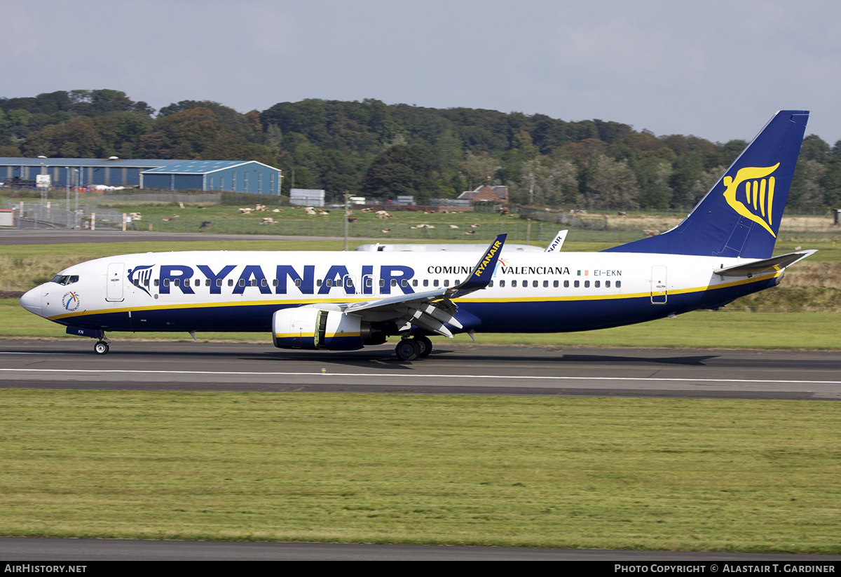 Aircraft Photo of EI-EKN | Boeing 737-8AS | Ryanair | AirHistory.net #639351