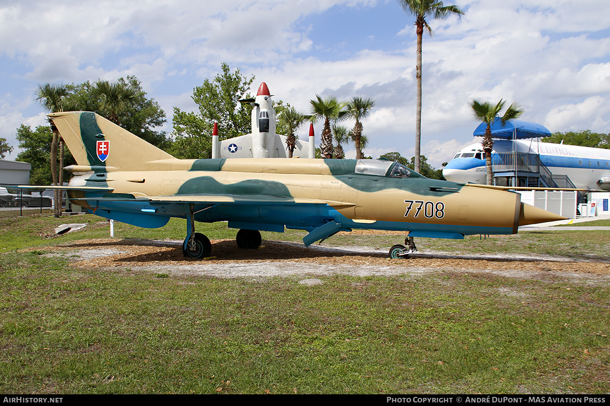 Aircraft Photo of 7708 / N7708 | Mikoyan-Gurevich MiG-21MF | Slovakia - Air Force | AirHistory.net #639369