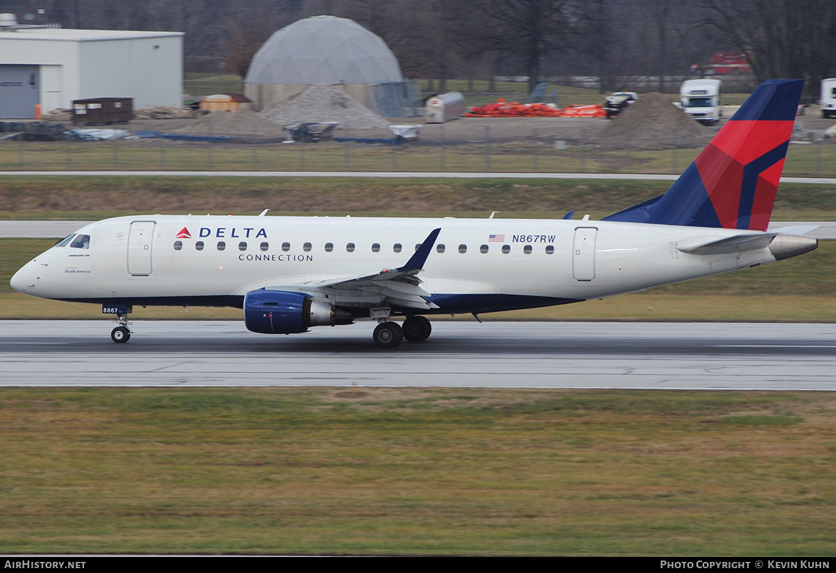 Aircraft Photo of N867RW | Embraer 170SU (ERJ-170-100SU) | Delta Connection | AirHistory.net #639430