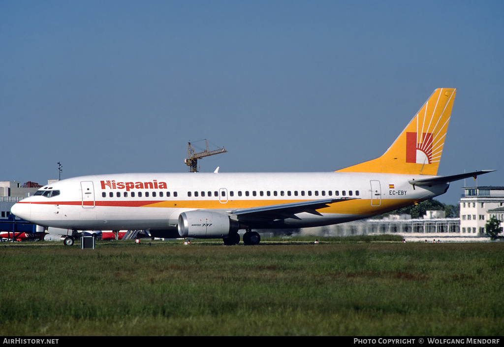 Aircraft Photo of EC-EBY | Boeing 737-3Y0 | Hispania Líneas Aéreas | AirHistory.net #639690