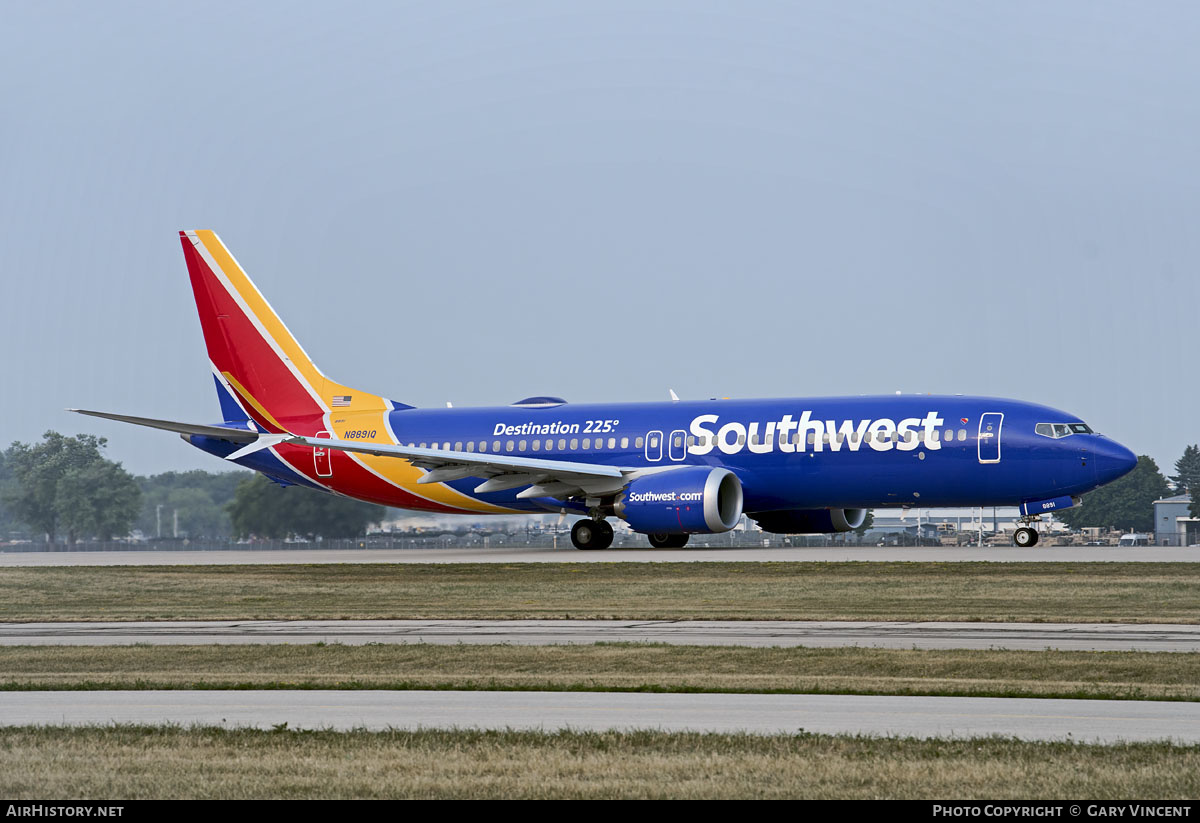 Aircraft Photo of N8891Q | Boeing 737-8 Max 8 | Southwest Airlines | AirHistory.net #639796