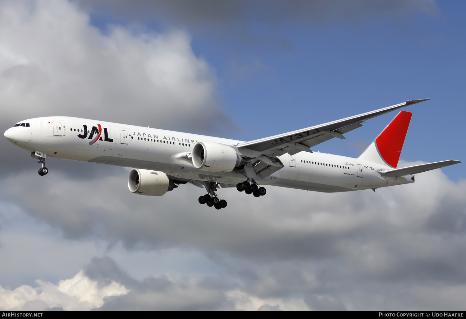 Aircraft Photo of JA737J | Boeing 777-346/ER | Japan Airlines - JAL | AirHistory.net #640011