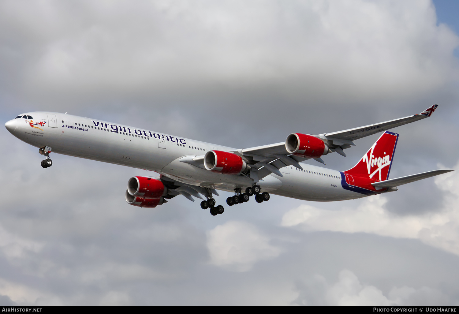 Aircraft Photo of G-VGOA | Airbus A340-642 | Virgin Atlantic Airways | AirHistory.net #640033