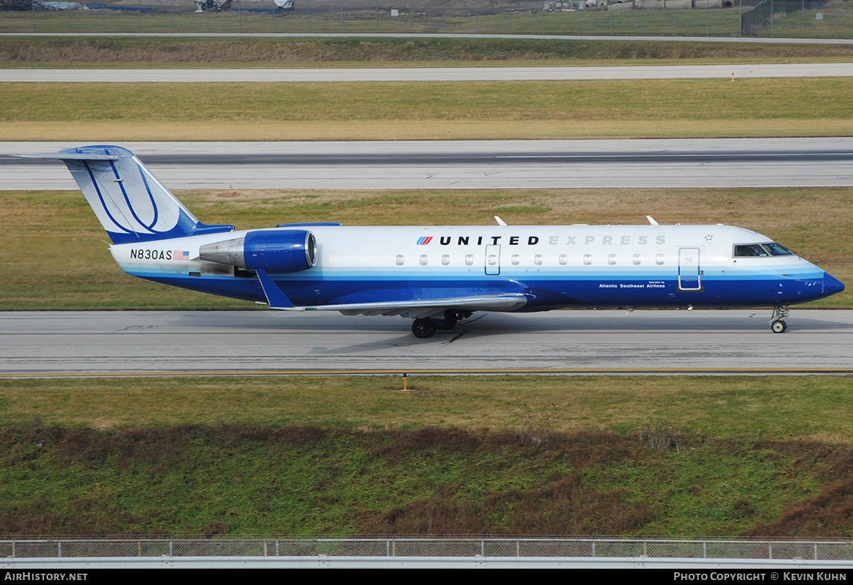 Aircraft Photo of N830AS | Bombardier CRJ-200ER (CL-600-2B19) | United Express | AirHistory.net #640294