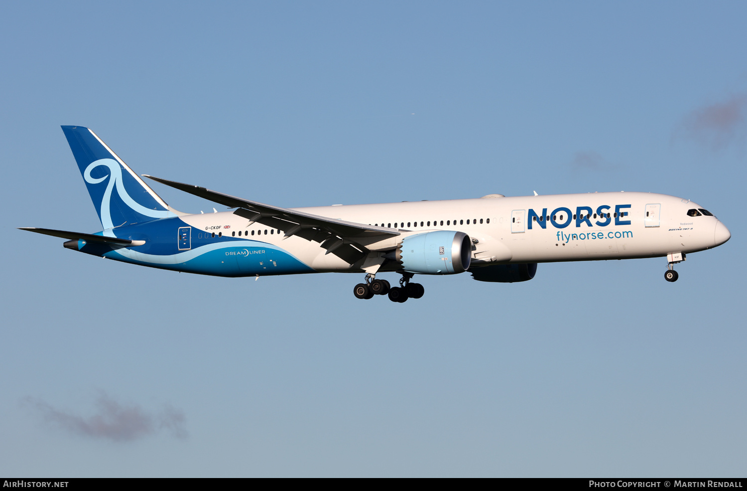 Aircraft Photo of G-CKOF | Boeing 787-9 Dreamliner | Norse Atlantic Airways | AirHistory.net #640442