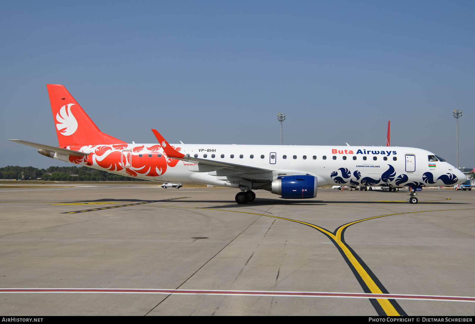 Aircraft Photo of VP-BHH | Embraer 190AR (ERJ-190-100IGW) | Buta Airways | AirHistory.net #640450