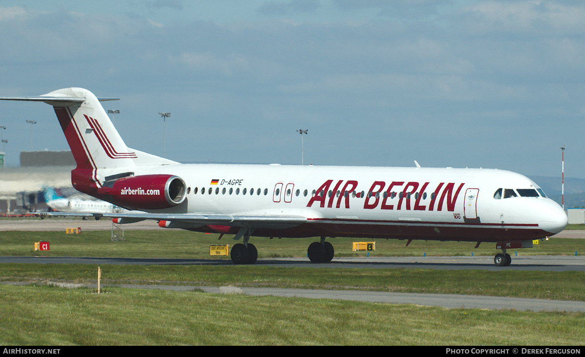 Aircraft Photo of D-AGPE | Fokker 100 (F28-0100) | Air Berlin | AirHistory.net #640479