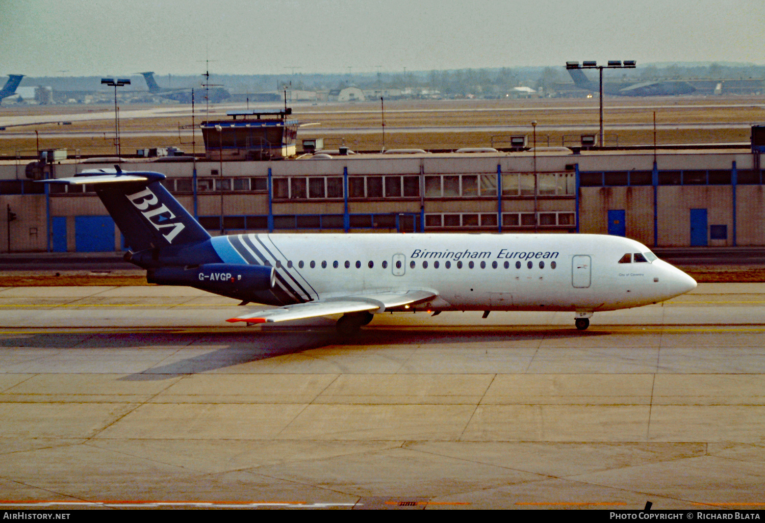 Aircraft Photo of G-AVGP | BAC 111-408EF One-Eleven | Birmingham European Airways - BEA | AirHistory.net #641002