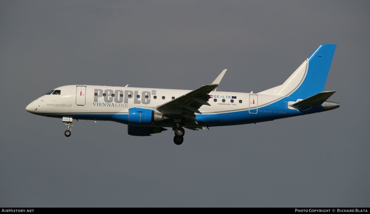 Aircraft Photo of OE-LTK | Embraer 170LR (ERJ-170-100LR) | People's Viennaline | AirHistory.net #641082