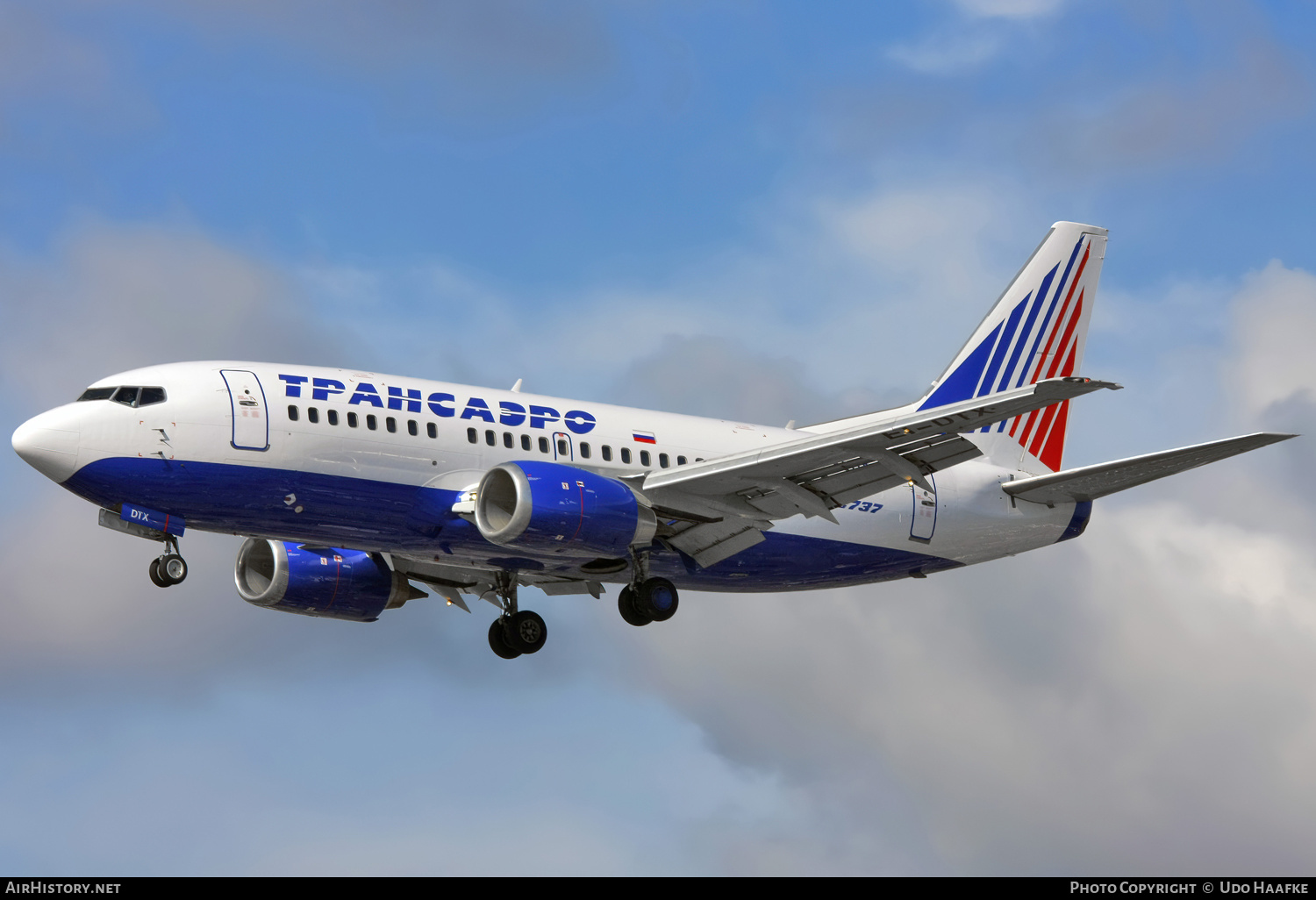 Aircraft Photo of EI-DTX | Boeing 737-5Q8 | Transaero Airlines | AirHistory.net #641111