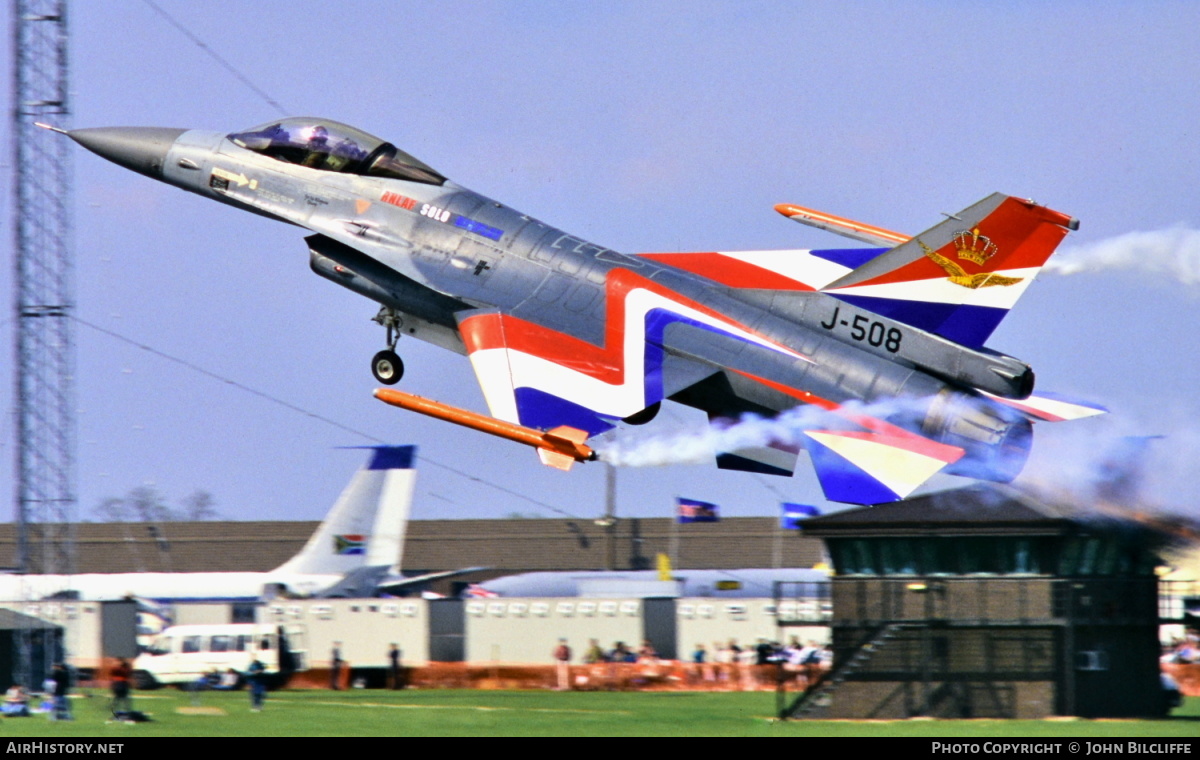 Aircraft Photo of J-508 | General Dynamics F-16A Fighting Falcon | Netherlands - Air Force | AirHistory.net #641121