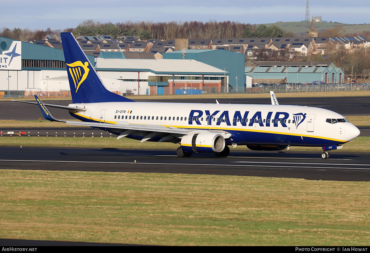 Aircraft Photo of EI-DYR | Boeing 737-8AS | Ryanair | AirHistory.net #641136