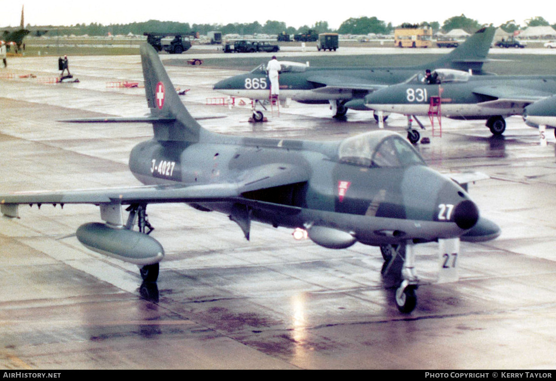 Aircraft Photo of J-4027 | Hawker Hunter F58 | Switzerland - Air Force | AirHistory.net #641409