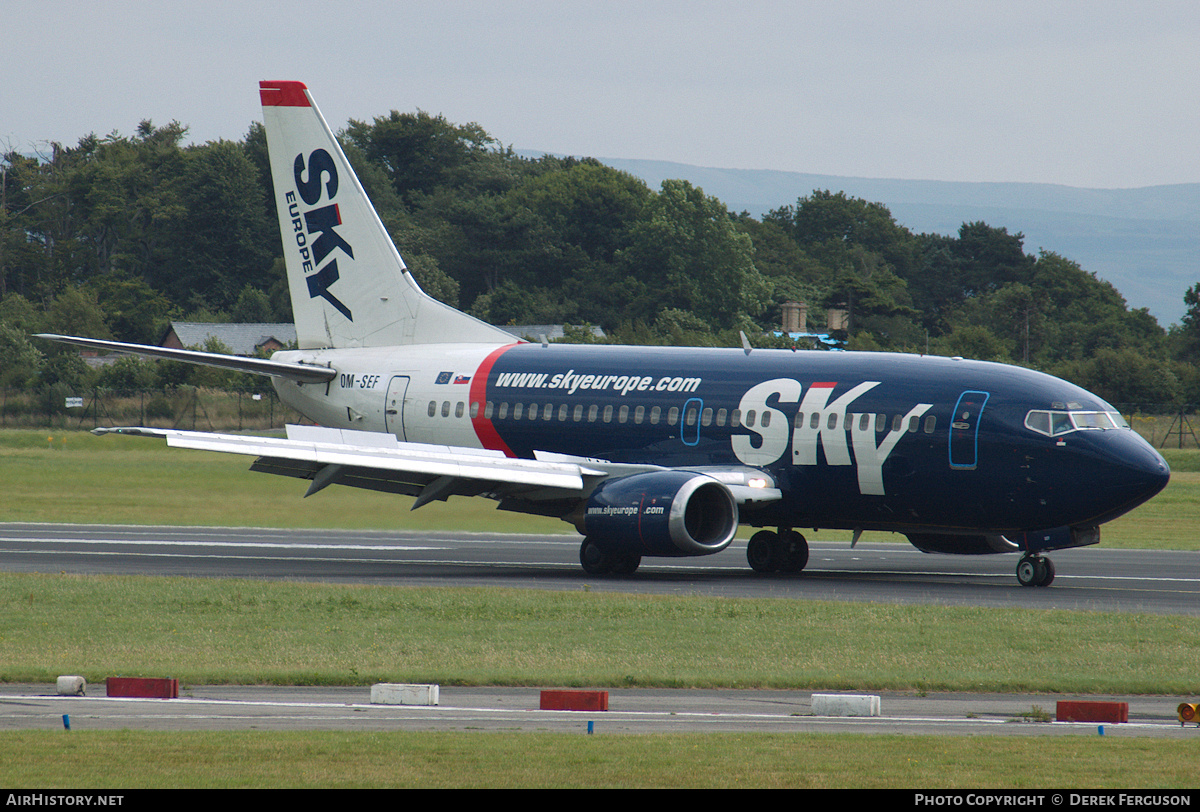 Aircraft Photo of OM-SEF | Boeing 737-5Y0 | SkyEurope Airlines | AirHistory.net #641466