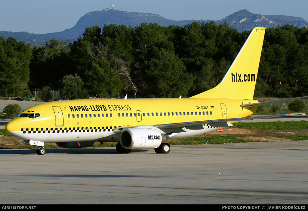 Aircraft Photo of D-AGET | Boeing 737-75B | Hapag-Lloyd Express | AirHistory.net #641634