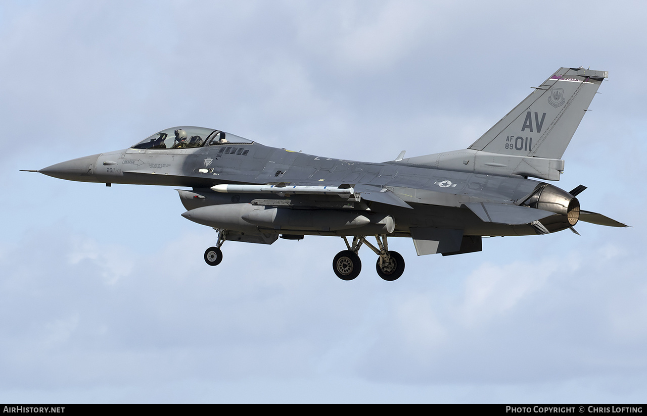 Aircraft Photo of 89-2011 / AF89-011 | General Dynamics F-16CM Fighting Falcon | USA - Air Force | AirHistory.net #641649