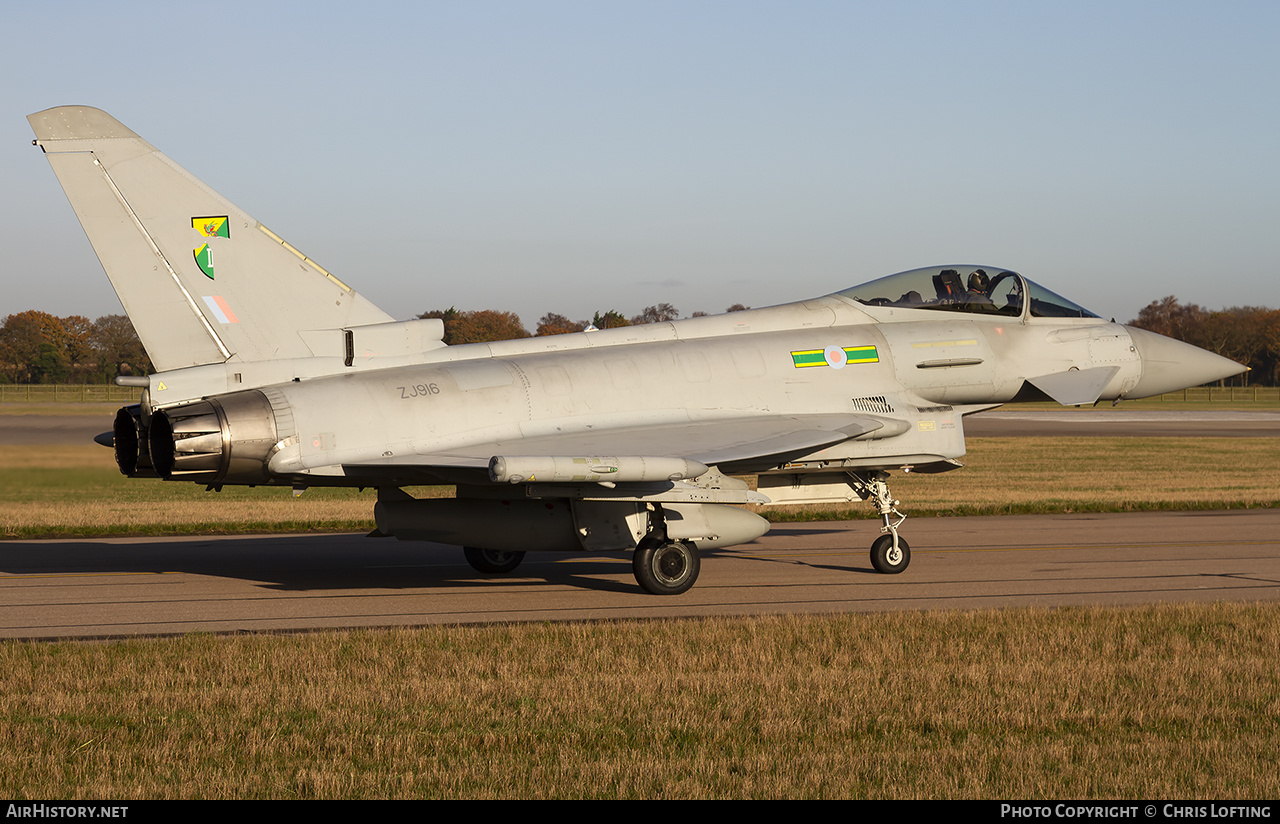 Aircraft Photo of ZJ916 | Eurofighter EF-2000 Typhoon FGR4 | UK - Air Force | AirHistory.net #641663