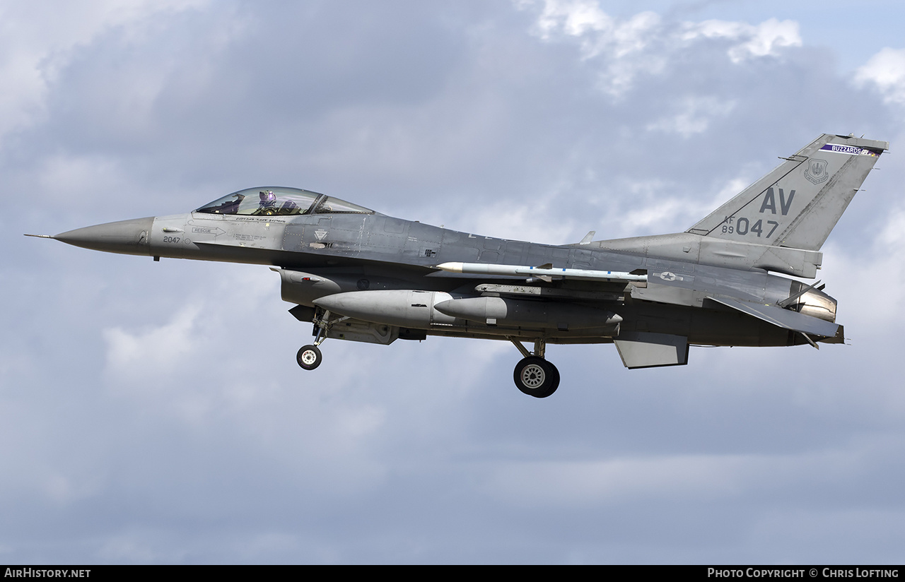 Aircraft Photo of 89-2047 / AF89-047 | General Dynamics F-16CM Fighting Falcon | USA - Air Force | AirHistory.net #641668