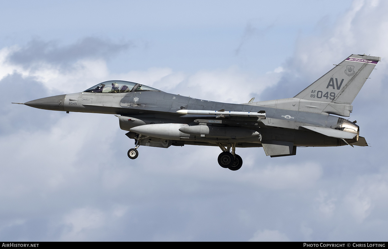 Aircraft Photo of 89-2049 / AF89-049 | General Dynamics F-16CM Fighting Falcon | USA - Air Force | AirHistory.net #641706