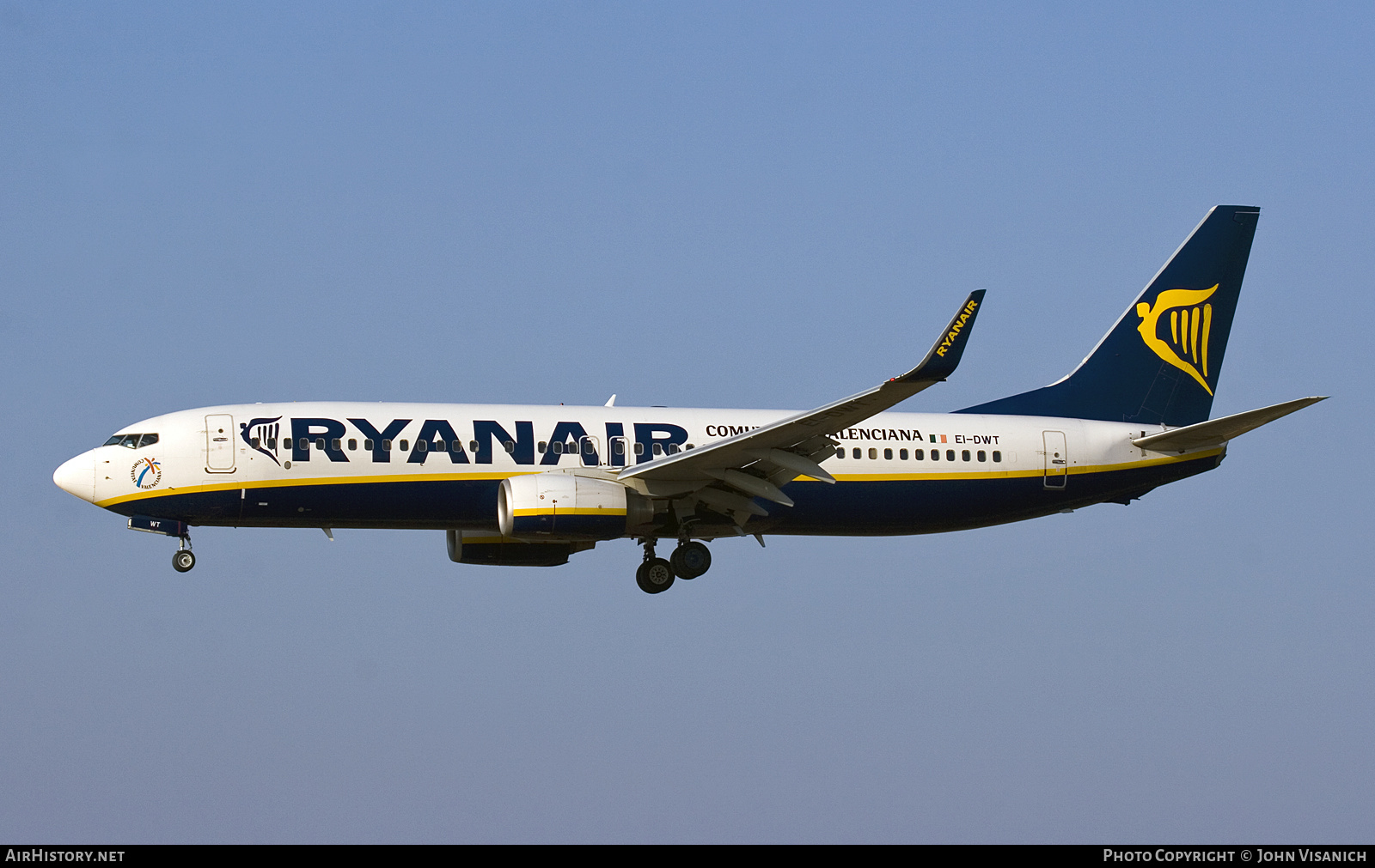 Aircraft Photo of EI-DWT | Boeing 737-8AS | Ryanair | AirHistory.net #641745