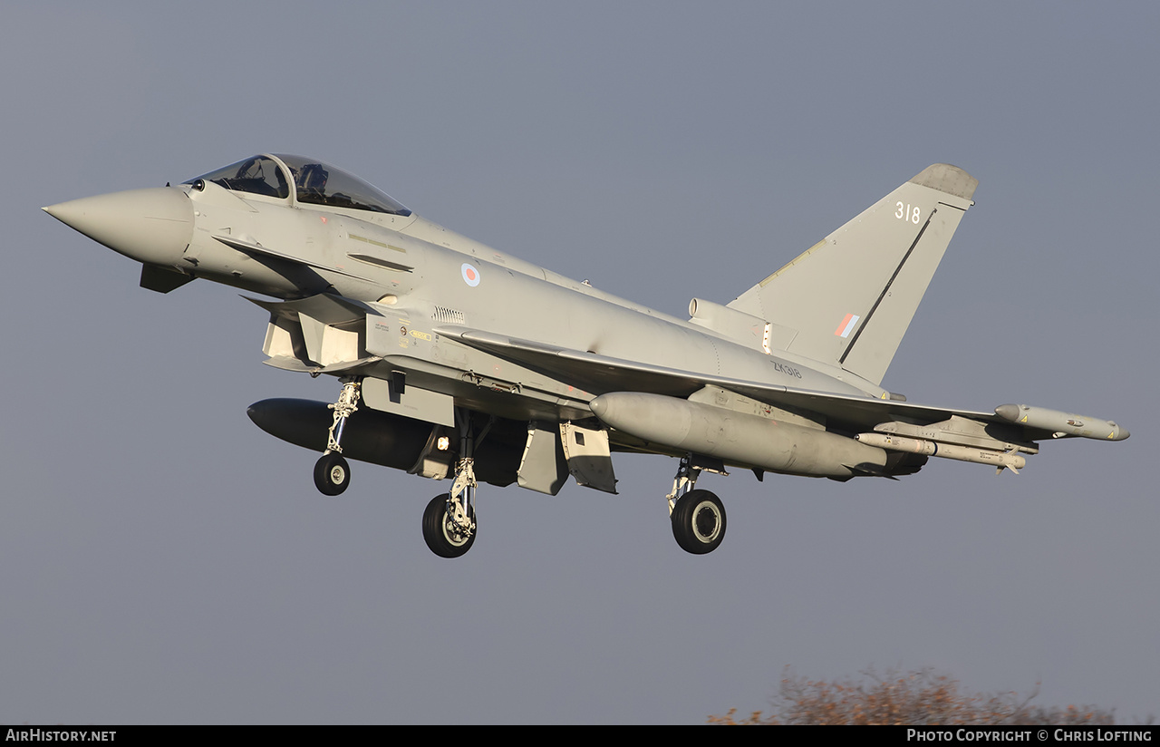 Aircraft Photo of ZK318 | Eurofighter EF-2000 Typhoon FGR4 | UK - Air Force | AirHistory.net #641781