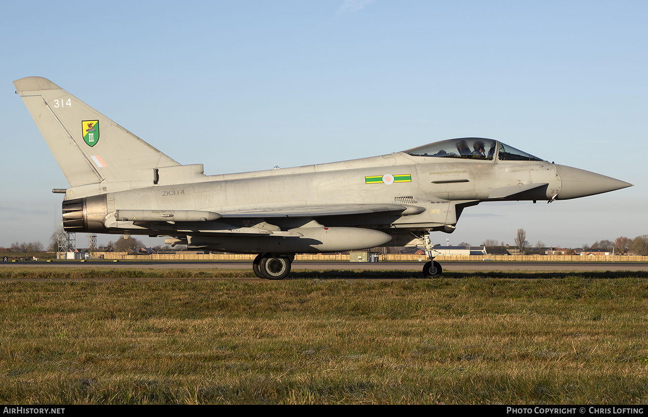 Aircraft Photo of ZK314 | Eurofighter EF-2000 Typhoon FGR4 | UK - Air Force | AirHistory.net #641872