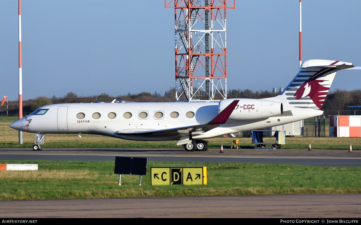 Aircraft Photo of A7-CGC | Gulfstream Aerospace G650ER (G-VI) | Qatar Executive | AirHistory.net #641928