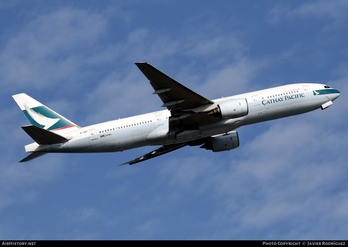 Aircraft Photo of B-HNC | Boeing 777-267 | Cathay Pacific Airways | AirHistory.net #642051