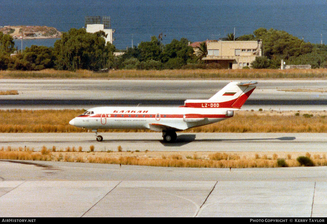 Aircraft Photo of LZ-DOD | Yakovlev Yak-40 | Balkan - Bulgarian Airlines | AirHistory.net #642063