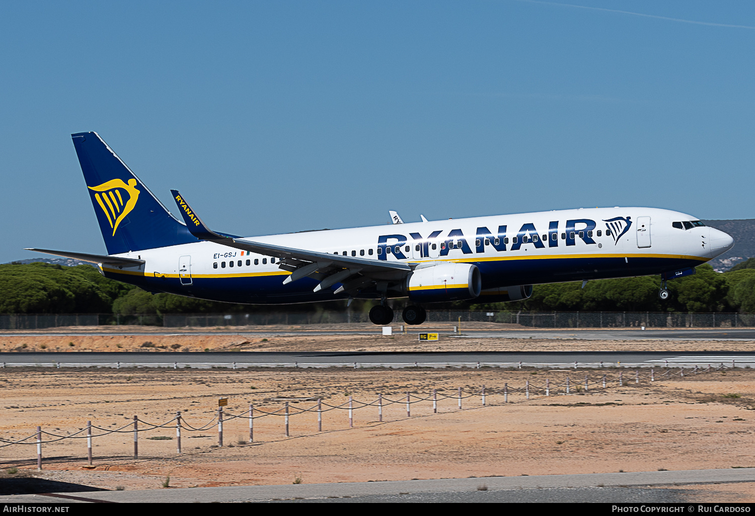 Aircraft Photo of EI-GSJ | Boeing 737-800 | Ryanair | AirHistory.net #642154