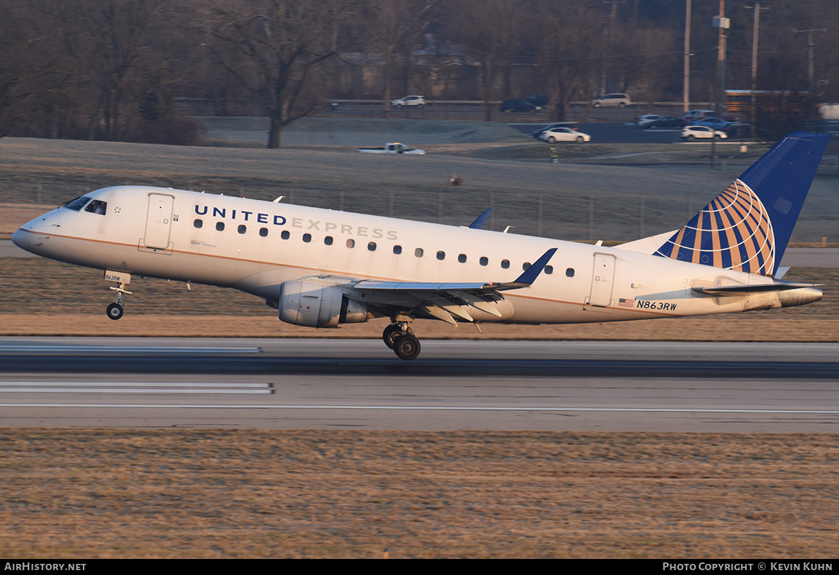Aircraft Photo of N863RW | Embraer 170SE (ERJ-170-100SE) | United Express | AirHistory.net #642345