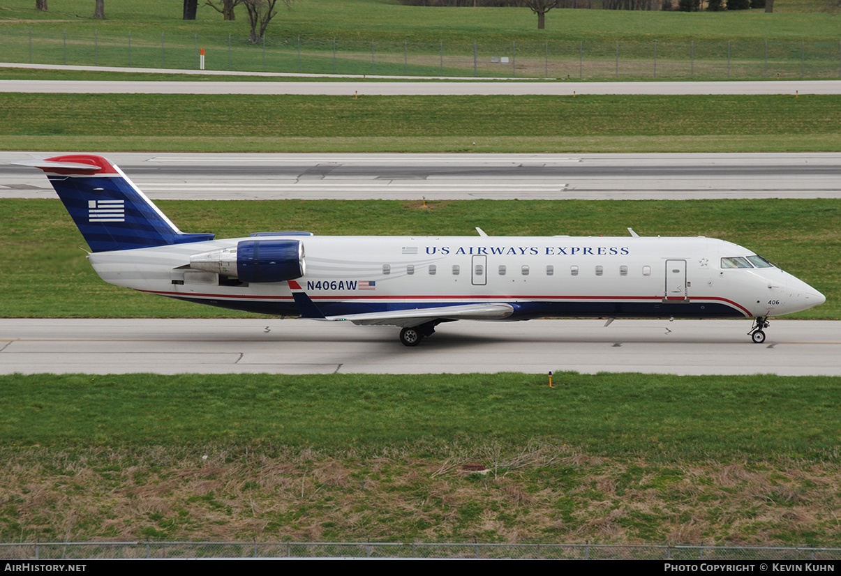 Aircraft Photo of N406AW | Bombardier CRJ-200ER (CL-600-2B19) | US Airways Express | AirHistory.net #642632