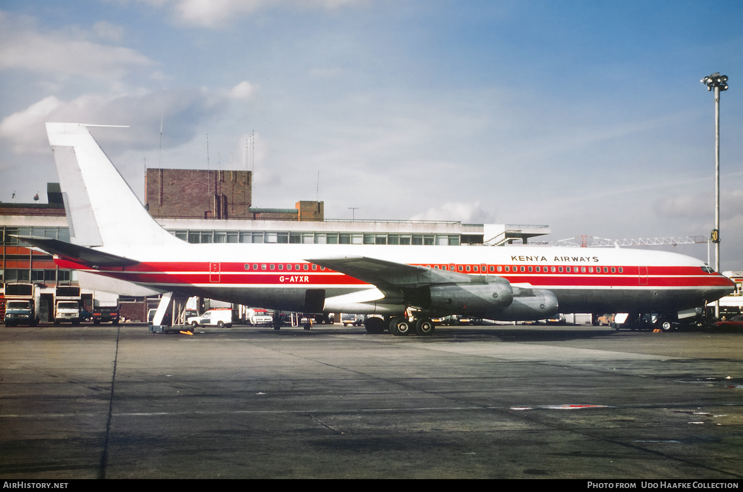 Aircraft Photo of G-AYXR | Boeing 707-321(F) | Kenya Airways | AirHistory.net #642721